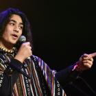Te Kahurangi McLean (15) sets a moody tone as the frontman of Kings’ High School’s M.C.S.  at the...