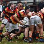 Zingari-Richmond No8 Chris Bell peels off the back of a scrum during a premier match against...