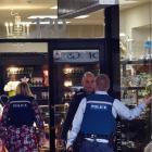 Police at Sue Todd Antiques following a robbery at the store last week. Photo ODT 