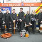 Wanaka Volunteer Fire Brigade Road Crash Rescue Challenge team members (from left) Mark Strang,...