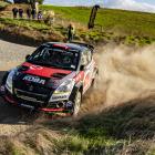 Dunedin’s Emma Gilmour on her way to winning the Otago Sports Car Club’s Circle Hill Rallysprint...