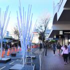 Installations on George St ahead of the Glow festival, starting today. The partial closure of the...
