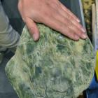 The pounamu boulder now on display.