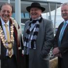 Regional Economic Development Minister Shane Jones (centre) is welcomed to the South by...