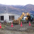 The Wanaka Primary School teacher’s residence moments before it was demolished. PHOTOS: KERRIE...