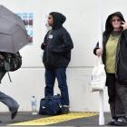 Anne Marie Parsons at Dunedin’s regional bus stop earlier this month. Photo: Peter McIntosh