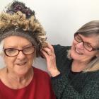 Heather McPherson (left) showcases a beanie with the help of Jan Hawkins ahead of this year’s...