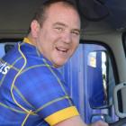 More than 20 years ago Craig Mitchell, of Oamaru, was a 10-year-old riding  in the convoy as part of the Special Rigs for Special Kids event — yesterday he gave another special kid the same opportunity. Photo: Gerard O'Brien