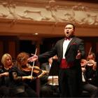 Joel Amosa performs in the Lexus Song Quest with the New Zealand Symphony Orchestra at the...