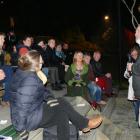 Queenstown Lakes District Council candidate John Glover addresses the crowd at last night's...