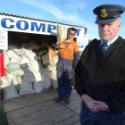 Squadron 26 (Oamaru) Air Training Corps corporal Liam Hayes (17) and commander Derek Beveridge at...