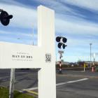 White half-crosses which have appeared at the St Andrew St level crossing in Dunedin are part of...