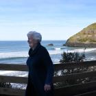 Mary Laws enjoys the newly reopened Second Beach track in St Clair, Dunedin, yesterday..PHOTO:...