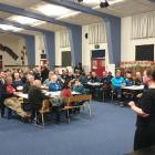 South Dunedin residents met with scientists, engineers and policy makers last night. Photo: RNZ
