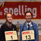 Luca Holloway (14), of Kavanagh College, and Chloe Gray (14), of Queen's High School, win the...
