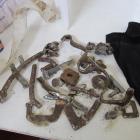 Pieces of metal, along with bags, twine, drench guns and even live ammunition have been found in...