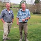 Wilden farmers Simon O'Meara (left) and Peter Adam recommend sediment traps, back fencing,...