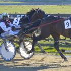 Storm Prince and driver Blair Orange beat Homebush Lad and Ben Hope to win the Kurow Cup at...