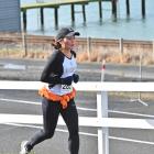 Sue Kim makes her way through St Leonards during the Port Chalmers to Dunedin Road Race on...