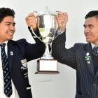 Otago Boys' High School captain Tevita Asi (left) and King's High School co-captain Giovanni...