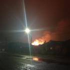 The house fire in North New Brighton on Wednesday on Wednesday night. Photo: Supplied.