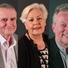  2019 Mayoral candidates Bob Barlin, Christine Garey and Lee Vandervis. Photos: Craig Baxter
