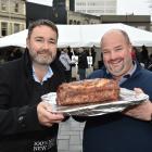 Greg McSkimming (left), livestock manager for Silver Fern Farms, and Jason Herrick, of Ag Proud,...