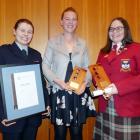 Accepting their awards in Roxburgh are (from left) Finlay Russel (17), of Clyde (Youth, highly...