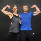 Delaine and Mike Tabb practise a few poses before the Asia-Pacific and Otago Championships...