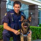 Constable Saunders and Police Dog Vann. Photo: Southern District Police Facebook