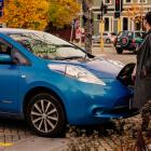 An EV owner charges up at the University of Otago charger. PHOTO: ALEX LOVELL-SMITH
