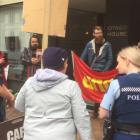 A landlord asked Dunedin police to help disperse Port Otago demonstrators in Moray Place this...