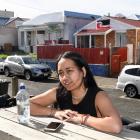 Outside her Hyde St flat, "The F Shack'', in Dunedin yesterday is Tamara Tawhai (20), who has...