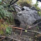 The Department of Conservation is hoping to have the rockfall cleared and the Diamond Lake Rocky...