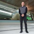 QLDC sport and recreation manager Simon Battrick stands in the drained lap pool at Alpine...