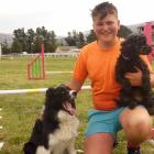 Dunedin teen Jake Remon enjoys some downtime with Tempo (left) and Toto during the New Zealand...