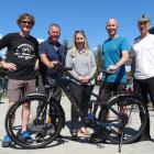 Moustache e-bike importer Campbell Read, of Queenstown, Stew Burt and Christina Perriam of the...