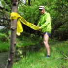 Water crossings are a feature of the Wanaka Dash course laid out by creator Martin McKone. Photo:...