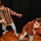 Ready to hone their acting skills abroad are Moe Stebbings (left) and Casper McGuire (both 17)....
