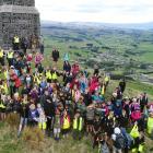 Waikouaiti School pupils joined Hannah Hutcheson and sister Chelsey Johnston on their 31st...