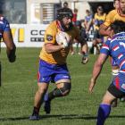 North Otago veteran Ralph Darling on the charge during the Heartland Championship game against...
