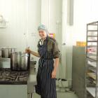 Waitaki Orchards' sorbet maker Ellen Watt mixes a fruit concoction. Photo: Sally Brooker