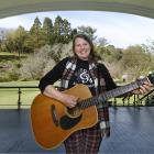 Wellington teacher Gillian Henderwood plays at the Dunedin Botanic Garden yesterday, during a 50...