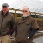 Waikite property owners Brian Webster (left) and farm manager Stuart Browning, have turned their...
