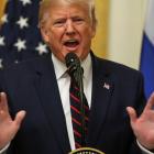 US President Donald Trump speaks at a conference at the White House this week. Photo: Reuters 