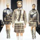 ‘‘The Highlanders’’ prize-winning collection, by Daphne Randle, of Alexandra, is modelled during...