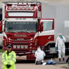 The bodies were found in a refrigerated truck on an industrial estate near London. Photo: Reuters