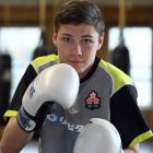 Dunedin boxer Awatea Henry gets in some training at New Zealand Fight and Fitness earlier this...