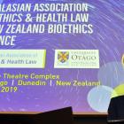 Dunedin Mayor Aaron Hawkins speaks at the opening of the Bioethics and Health Law and New Zealand...
