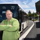 Dunedin Tramways Union secretary Philip Matthews at the Green Island bus stop, where drivers have...